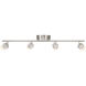 EnviroLite 4 Light 120 Brushed Nickel Track Kit Ceiling Light in 1900, Straight Bar
